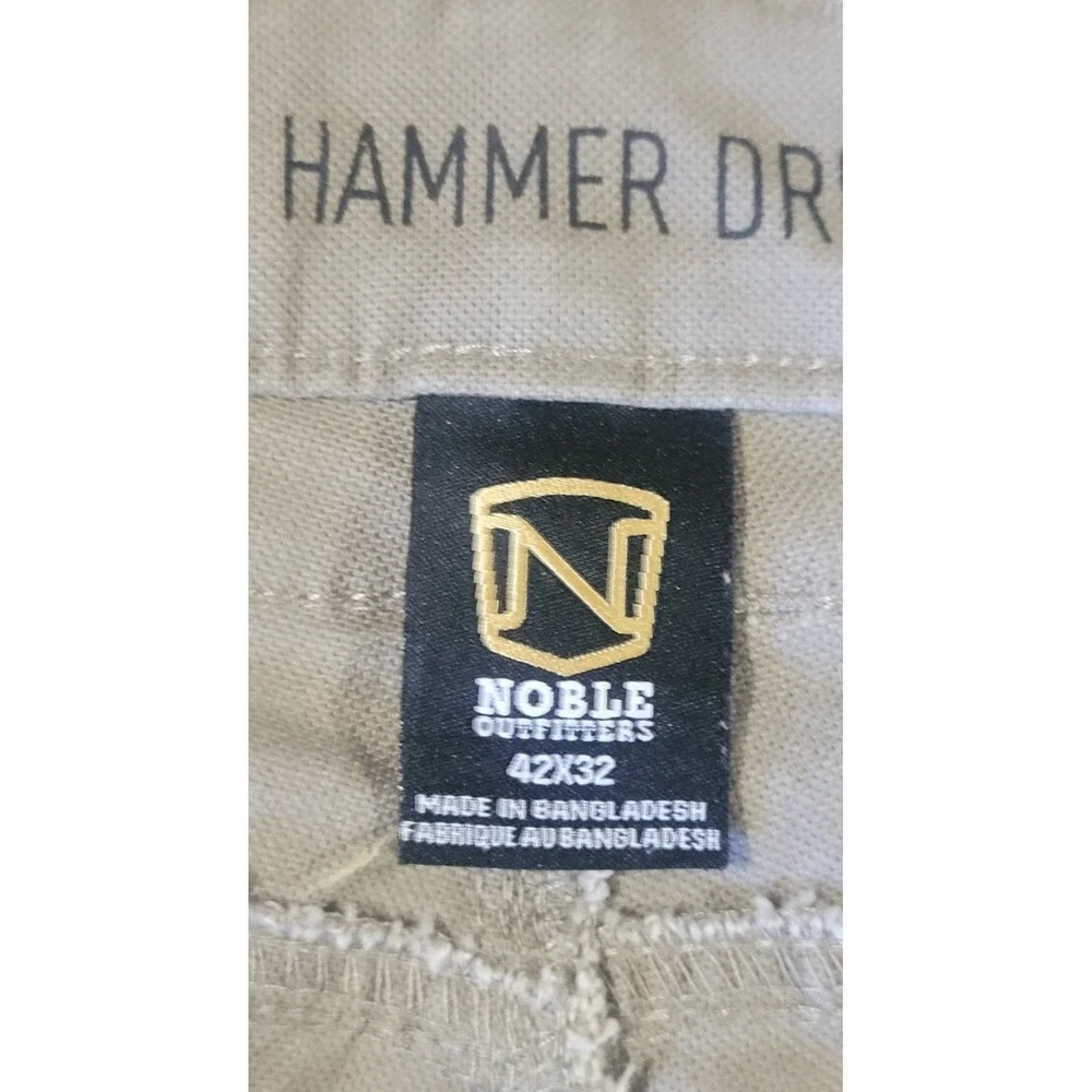 Noble Outfitters Men 42x32 Hammer Drill Canvas Cargo  Heavy Duty Full Flex Pants